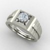 Men Silver Solitaire Ring Men Silver Solitaire Ring