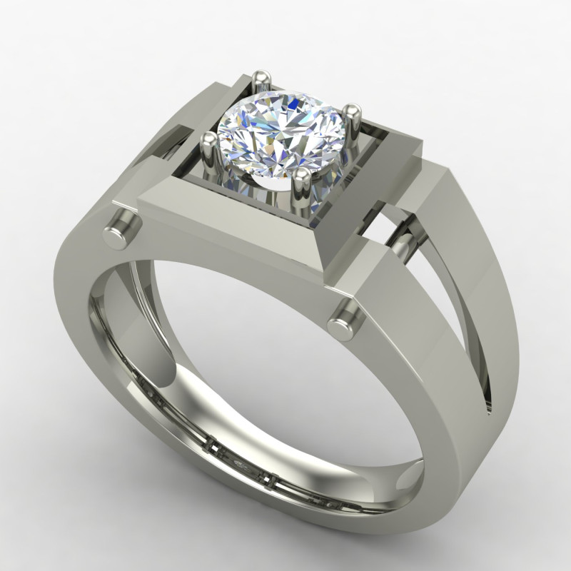 Solitaire Gents Wedding Ring Solitaire Gents Wedding Ring