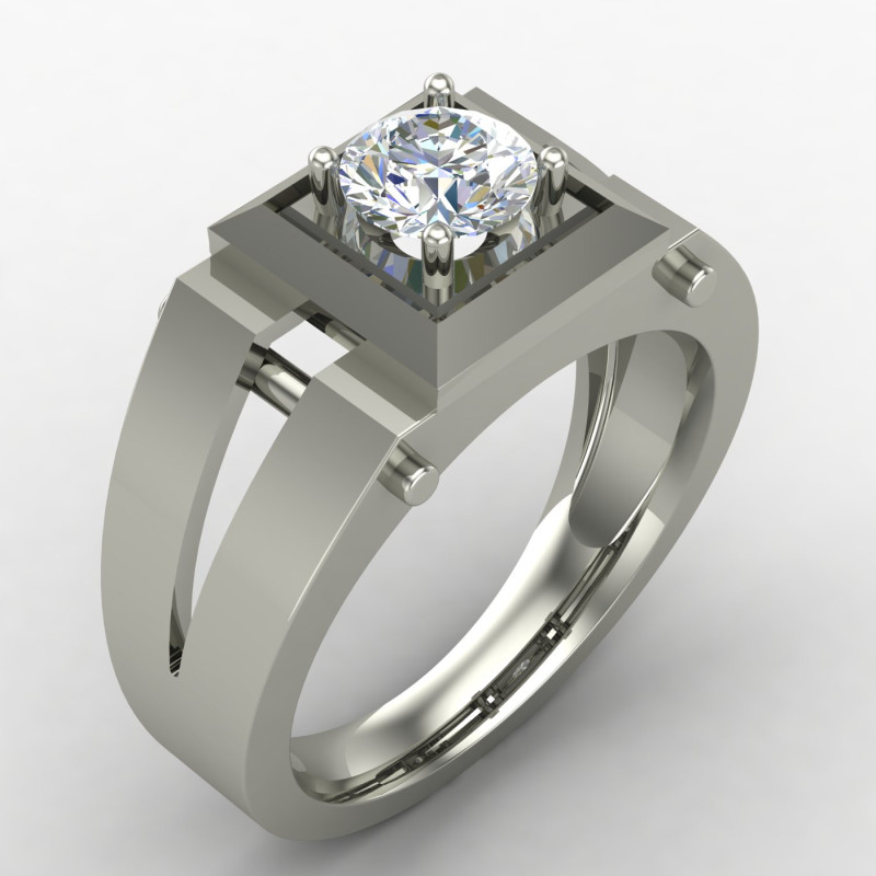 Solitaire Gents Wedding Ring Solitaire Gents Wedding Ring