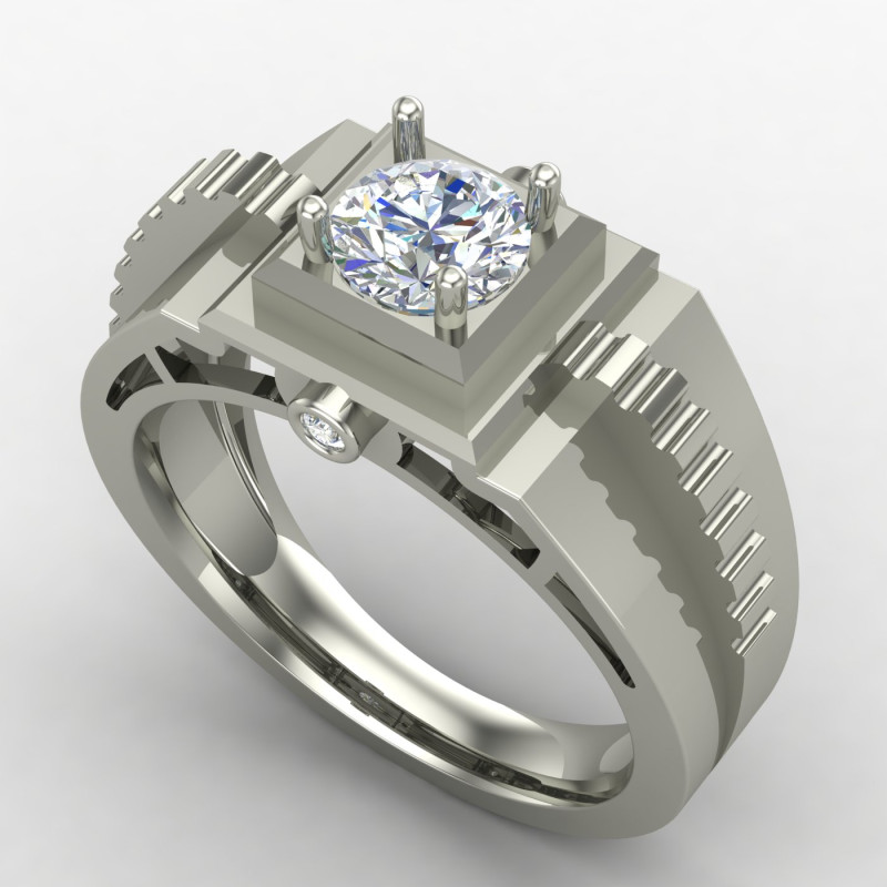 Silver Solitaire Wedding Ring Silver Solitaire Wedding Ring