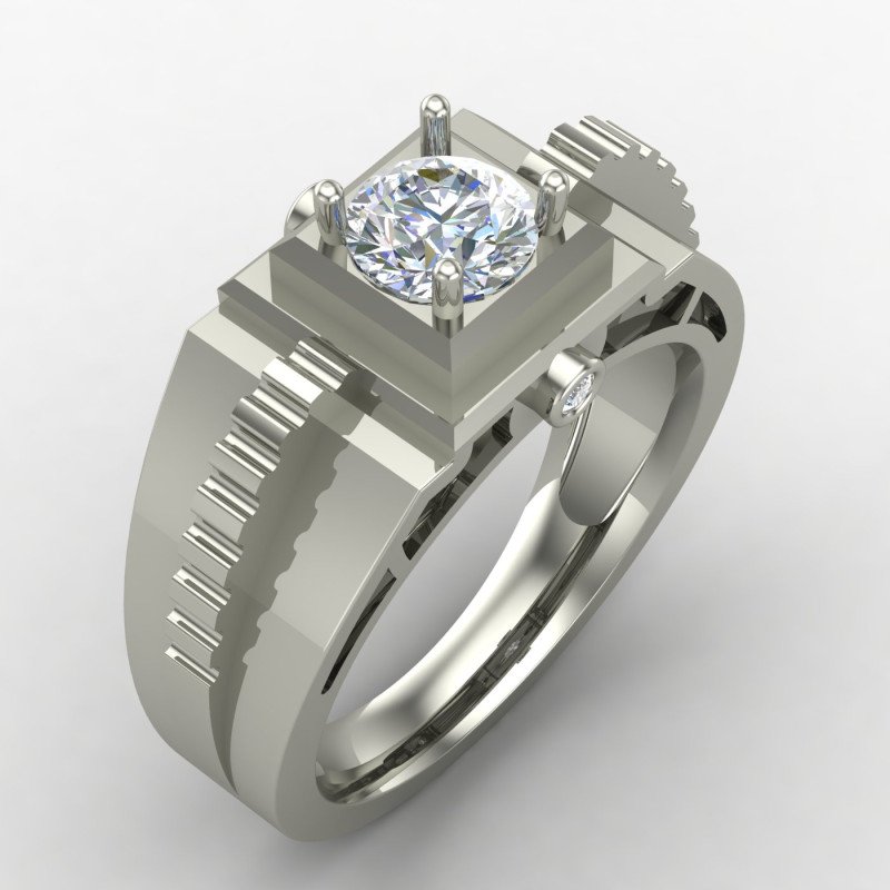 Silver Solitaire Wedding Ring Silver Solitaire Wedding Ring