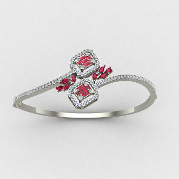 Stylish Oval Silver Bracelet