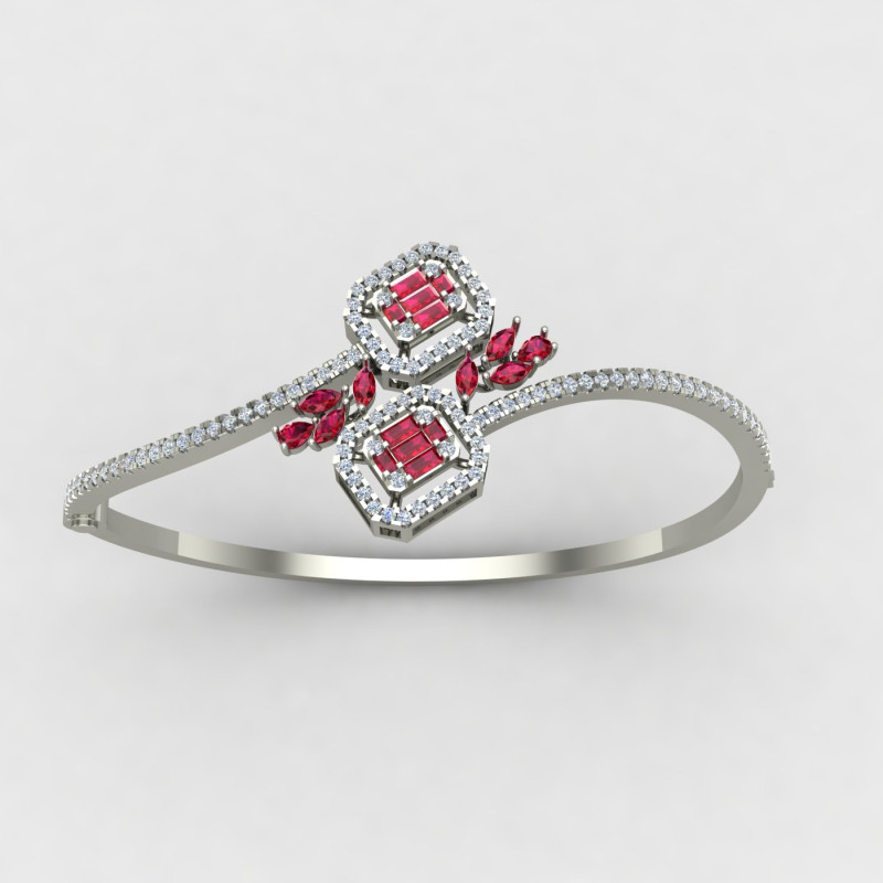 Stylish Oval Silver Bracelet