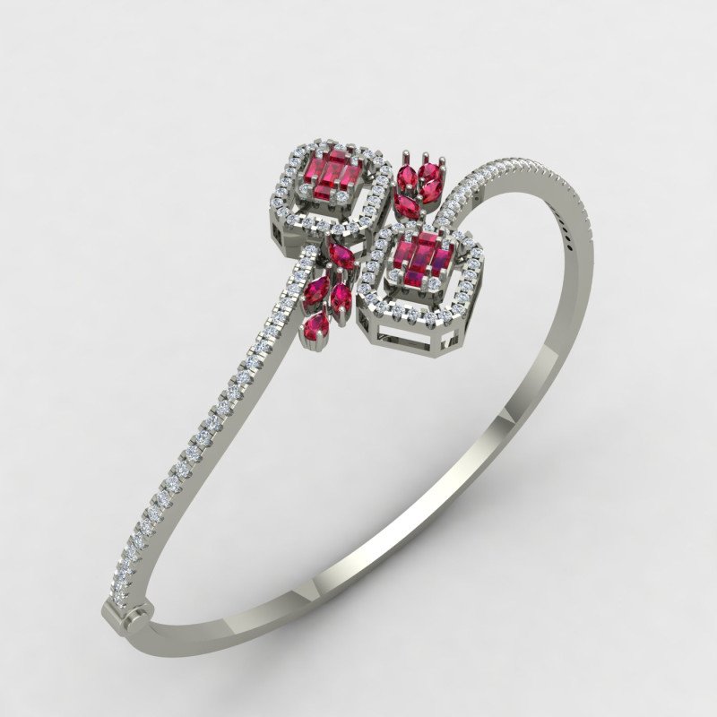Stylish Oval Silver Bracelet