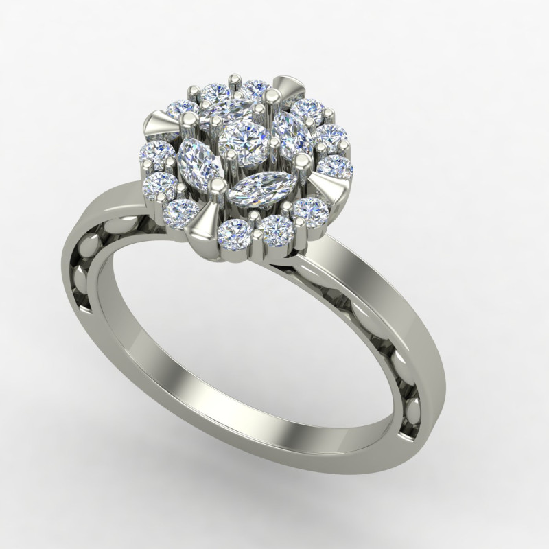 Cluster Flower Ring Cluster Flower Ring
