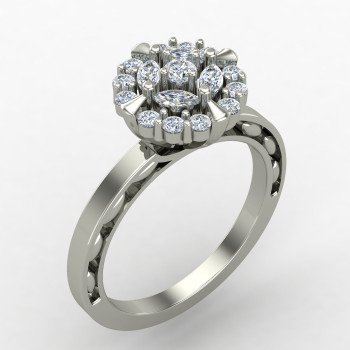 Cluster Flower Ring Cluster Flower Ring