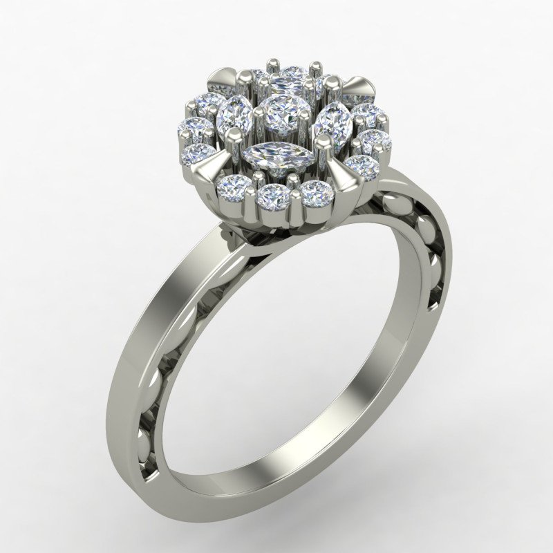Cluster Flower Ring Cluster Flower Ring