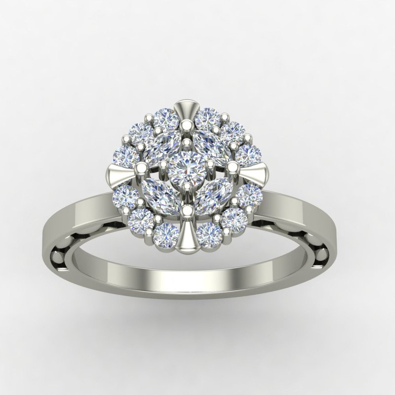 Cluster Flower Ring Cluster Flower Ring