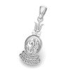 Om Trishul Damru Silver Pendant