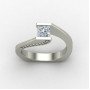 Princess Diamond Solitaire Ring