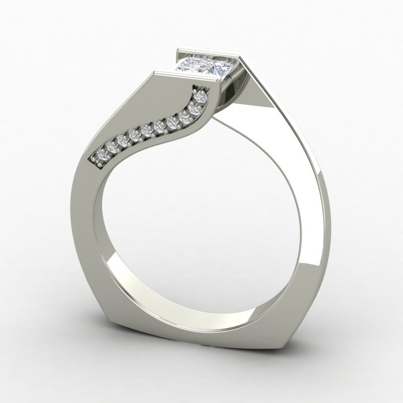 Princess Diamond Solitaire Ring Princess Diamond Solitaire Ring