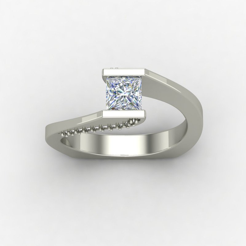 Princess Diamond Solitaire Ring Princess Diamond Solitaire Ring