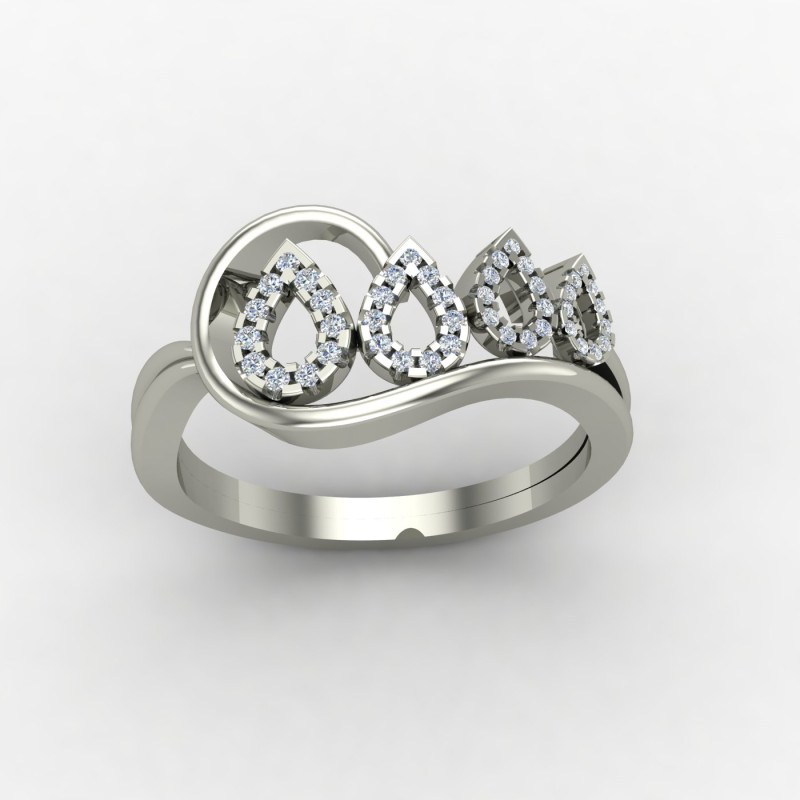Pear Silver Ring Pear Silver Ring