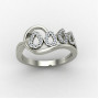 Pear Silver Ring