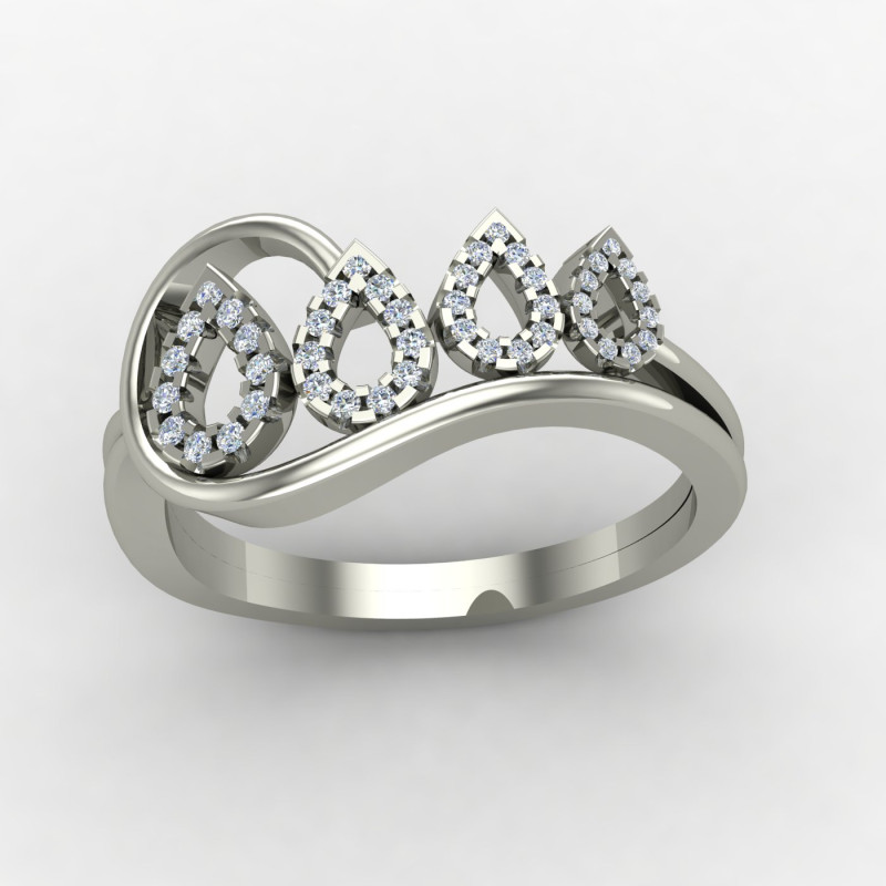 Pear Silver Ring Pear Silver Ring