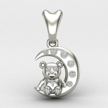 Kids Beer Silver Pendant