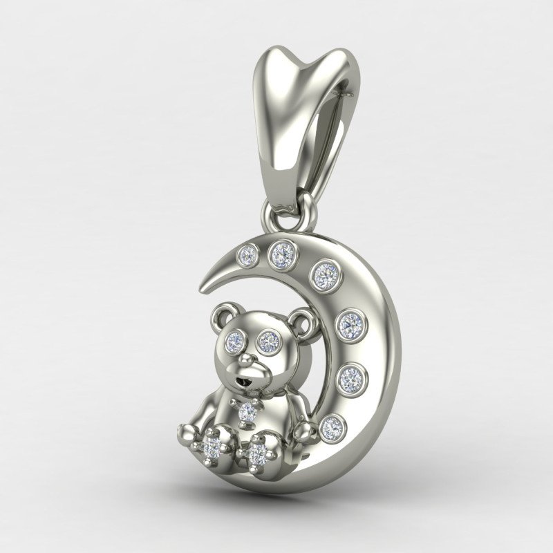 Kids Beer Silver Pendant