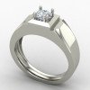 Silver Gents Solitaire Ring Silver Gents Solitaire Ring