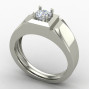 Silver Gents Solitaire Ring