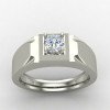 Silver Gents Solitaire Ring Silver Gents Solitaire Ring