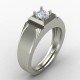 Silver Gents Solitaire Ring