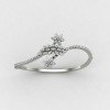 Flower Silver Bangle Bracelet