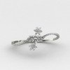 Flower Silver Bangle Bracelet