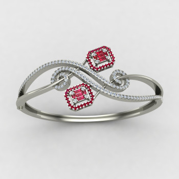 Ruby Wedding Oval Bracelet
