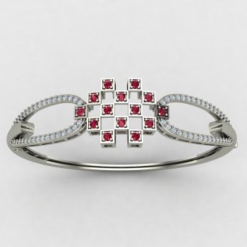 Artificial Diamond Oval Bracelet