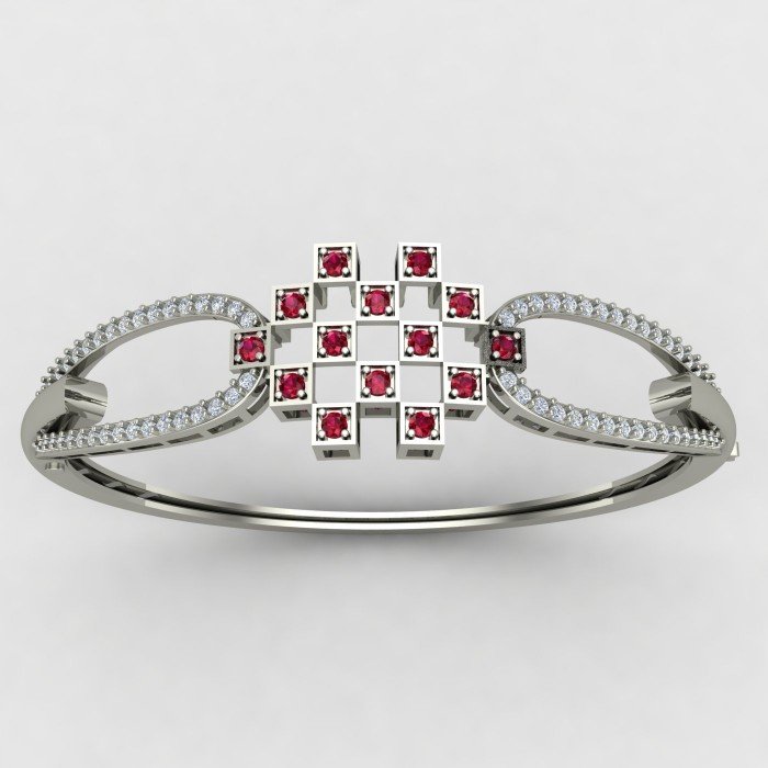 Artificial Diamond Oval Bracelet