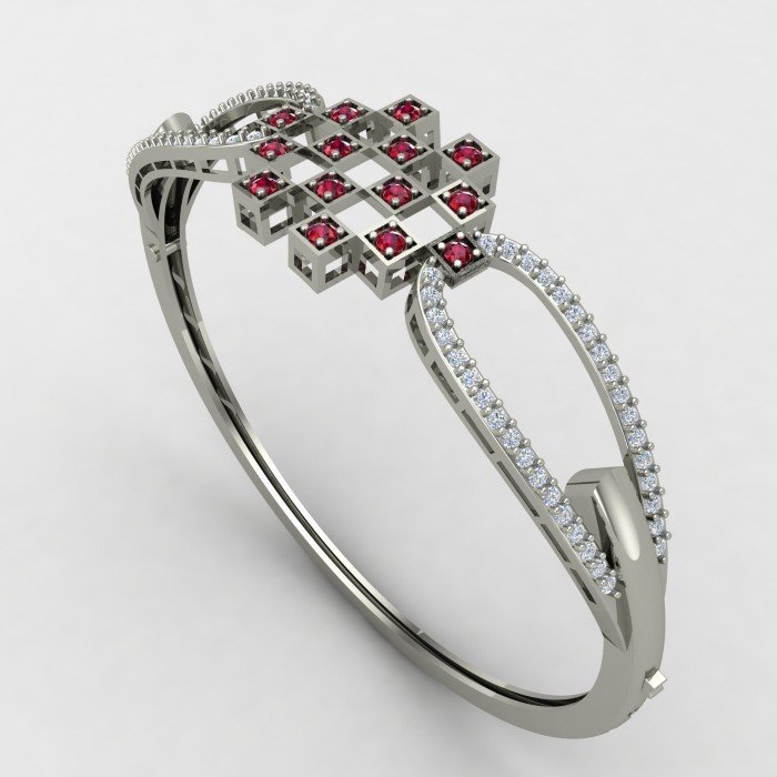 Artificial Diamond Oval Bracelet