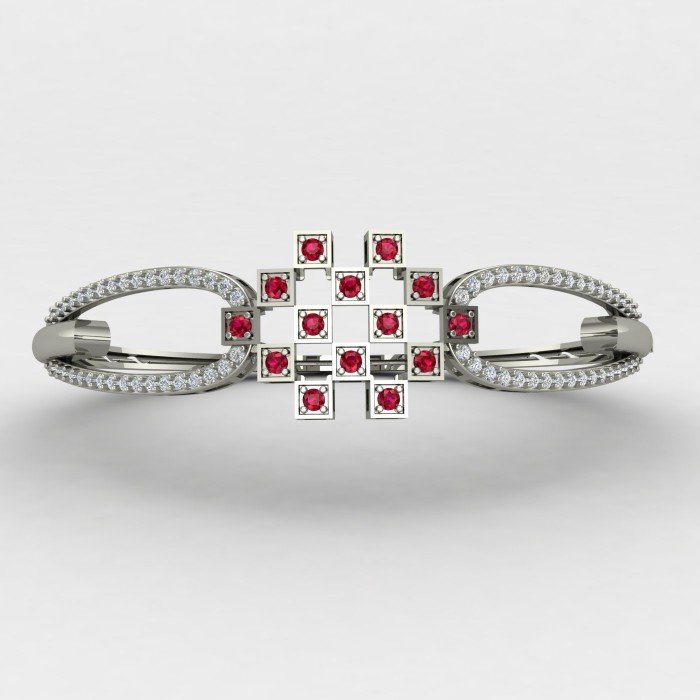 Artificial Diamond Oval Bracelet