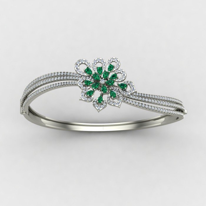 Emerald Wedding Bracelet