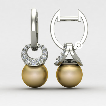 Sterling Silver Pearl Dangler Earring Sterling Silver Pearl Dangler Earring