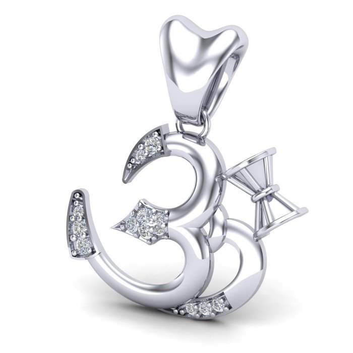 Om Damru Gold Pendant