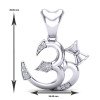 Om Damru Silver Pendant