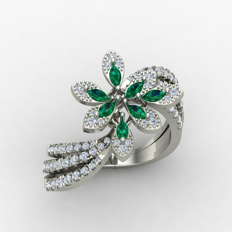 Emerald Marquise Cocktail Ring