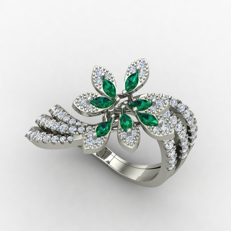 Emerald Marquise Cocktail Ring