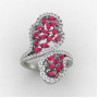 Designer Ruby Cocktail Ring