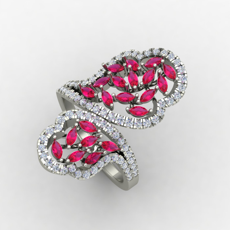 Designer Ruby Cocktail Ring