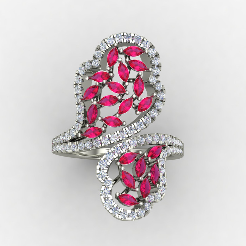 Designer Ruby Cocktail Ring