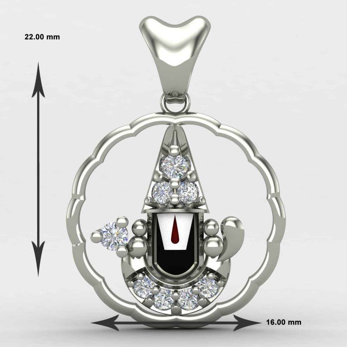 Tirupati Balaji Pendant Silver
