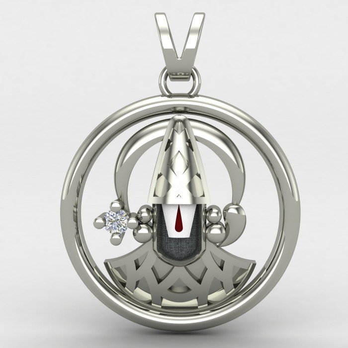 Tirupati Balaji Silver Pendant