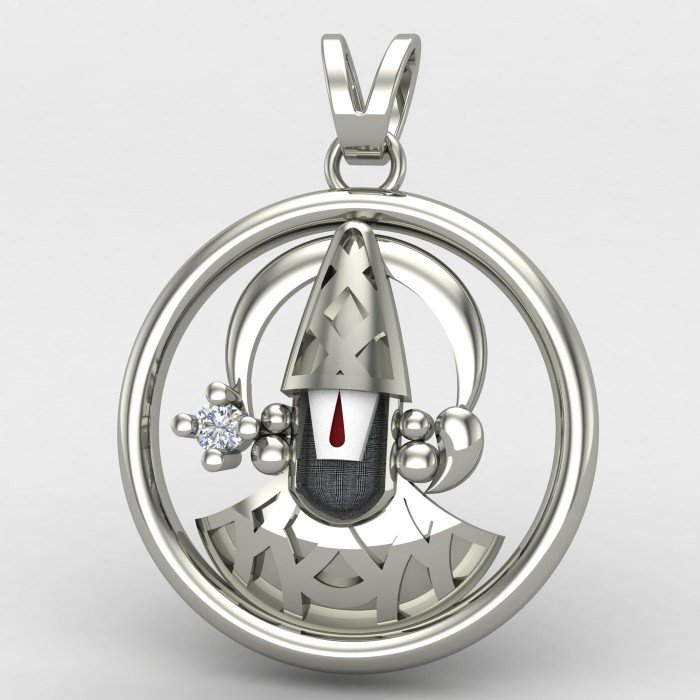 Tirupati Balaji Silver Pendant