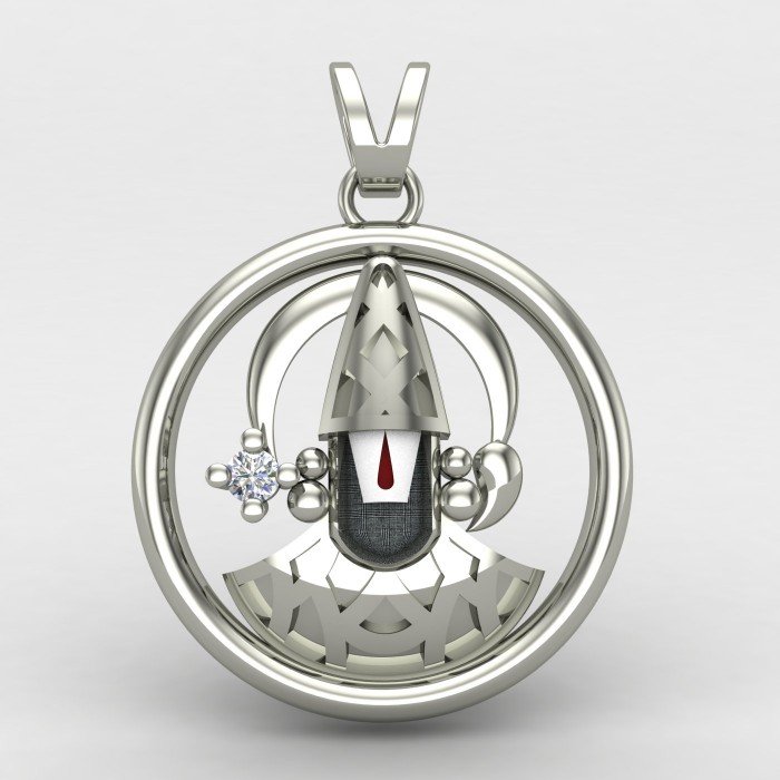 Tirupati Balaji Silver Pendant