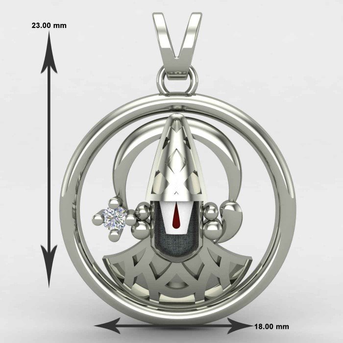 Tirupati Balaji Silver Pendant