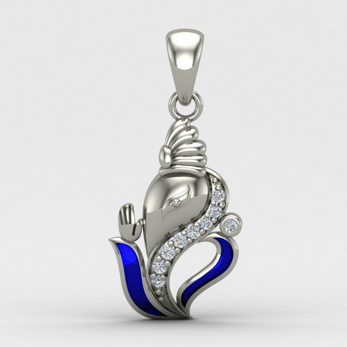 Ganapati Bappa Silver Pendant
