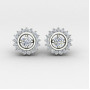 Prong Setting Traditional Silver Earrings