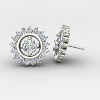 Prong Setting Traditional Silver Earrings Prong Setting Traditional Silver Earrings