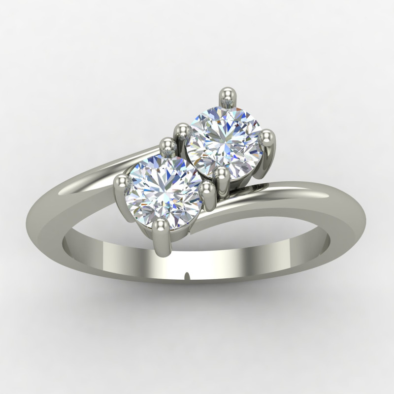 Two Diamond Cross Ring Two Diamond Cross Ring